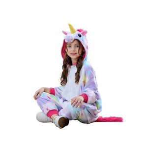 rainbow unicorn stars onesie FOR KIDS girls boys  in california usa pajama cosplay costume for adults men women unisex for halloween christmas jammies for parties 