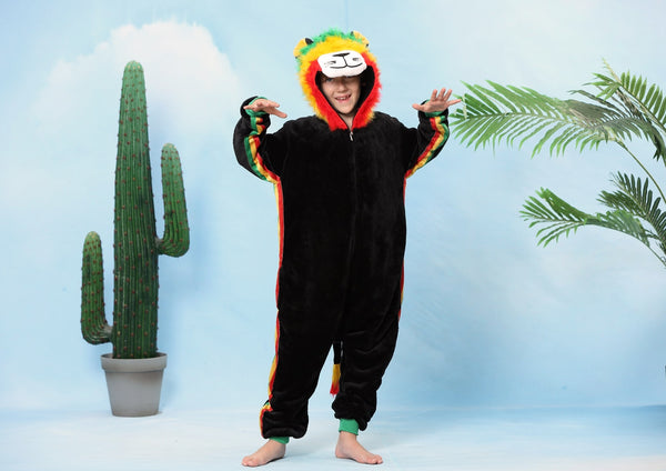 Jammies For Parties Unisex Animal Onesie Pajamas For Kids (RASTA LION)