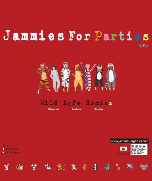 Jammies For Parties Unisex Animal Onesie Pajamas For Kids (TIGER)
