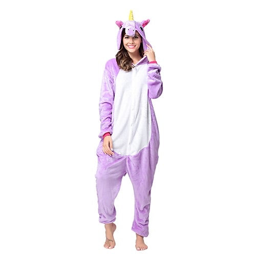 purple unicorn animal onesie pajama for adult cosplay halloween christmas gift 