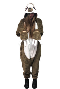 sloth costume pajama onesie for adults 