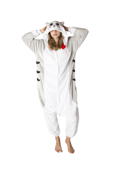 Jammies For Parties Unisex Animal Onesie Pajamas  For Adults (CAT)