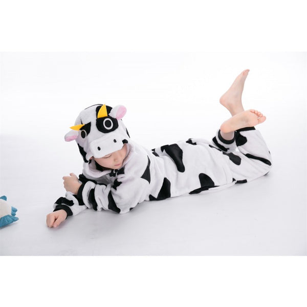 Jammies For Parties Unisex Animal Onesie Pajama Sleepwear For Kids (Cow)